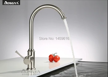 ingle Handle 360 degree Rotation Chrome plate Kitchen Faucet Sink Mixer Brass Alloy tap w6013