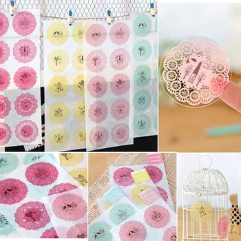 Stickers transparent vintage lace Gilding style Sealing sticker/Gift posted/Baking Decoration random color 80pcs 
Stickers transparent vintage lace Gilding style Sealing sticker/Gift posted/Baking Decoration random color 80pcs