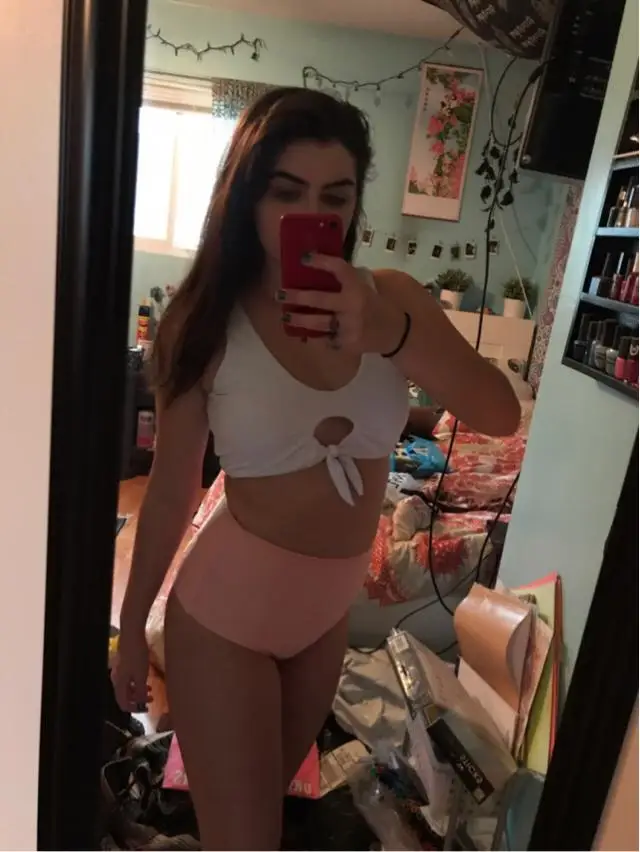 high waisted ruched bikini set