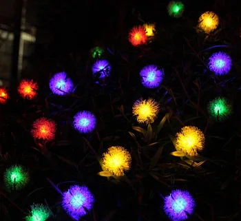 Christmas 20LED Solar String Lights 2-mode 5meters Snow Ball Lamps White Warm RGB Light Optional ABS 2V 75mAh 2pcs/lot 
Christmas 20LED Solar String Lights 2-mode 5meters Snow Ball Lamps White Warm RGB Light Optional ABS 2V 75mAh 2pcs/lot