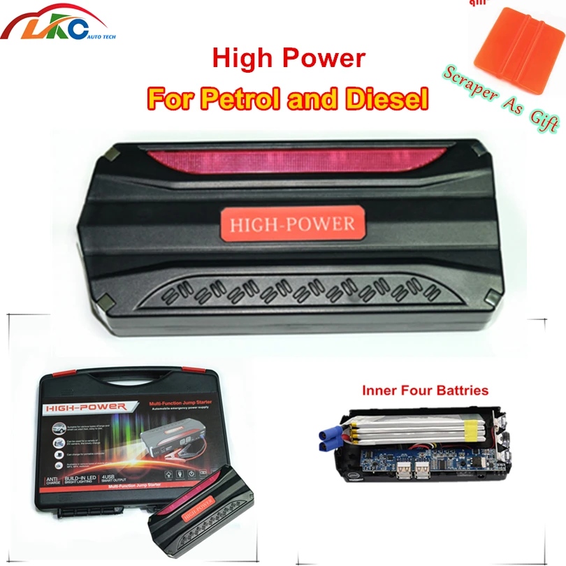 Car Jump Starter 12V 12800mAh Booster batteries Car starter battery emergency power bank For Petrol / Diesel Cars
Car Jump Starter 12V 12800mAh Booster batteries Car starter battery emergency power bank For Petrol / Diesel Cars