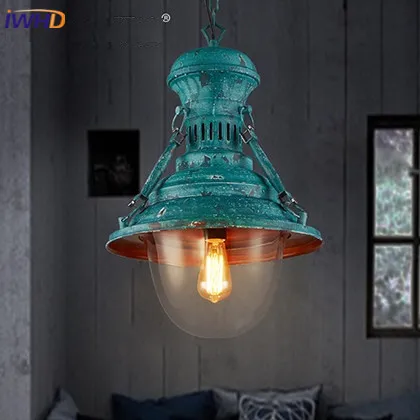 

IWHD Nordic Style Iron Pendant Lamp Vintage Industrial Lighting Fixtures Loft Retro Hanging Lights Bar Bedroom Restaurant Light