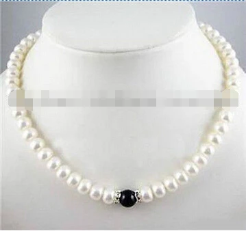 Wholesale FREE SHIPPING 7-8mm Natural White Akoya Pearl/10mm Black Rich Agate Beads Necklace 18
Wholesale FREE SHIPPING 7-8mm Natural White Akoya Pearl/10mm Black Rich Agate Beads Necklace 18