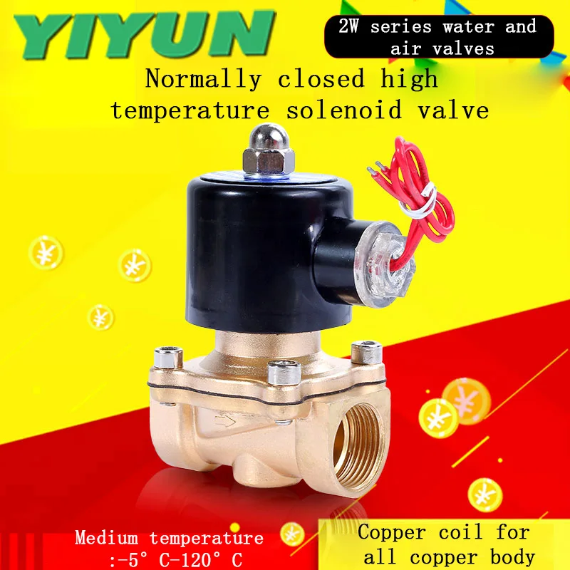 YIYUN 2W series Solenoid valve Normally closed type Water valve 2W-08 G1/4" 2W-10 G3/8" 2W-20 G1/2" 2W-15 G3/4" AC220V/DC24V/12v
YIYUN 2W series Solenoid valve Normally closed type Water valve 2W-08 G1/4" 2W-10 G3/8" 2W-20 G1/2" 2W-15 G3/4" AC220V/DC24V/12v