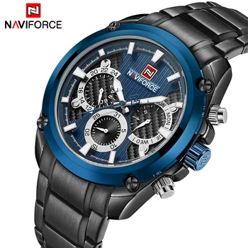 NAVIFORCE New Men's Watch Luxury Brand Fashion Sports Quartz Watches Male Stainless Steel Waterproof Date 24 Hour Display Clock
NAVIFORCE New Men's Watch Luxury Brand Fashion Sports Quartz Watches Male Stainless Steel Waterproof Date 24 Hour Display Clock