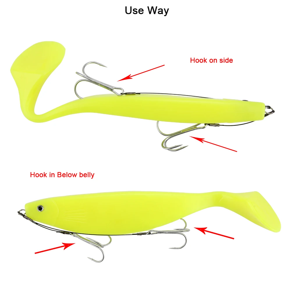Spinpoler New Fishing Pike Rig Shot Rig Hook With Extra Sharp High-Carbon Steel Trebles Hooks For Soft Lure Bass Fishing (3)