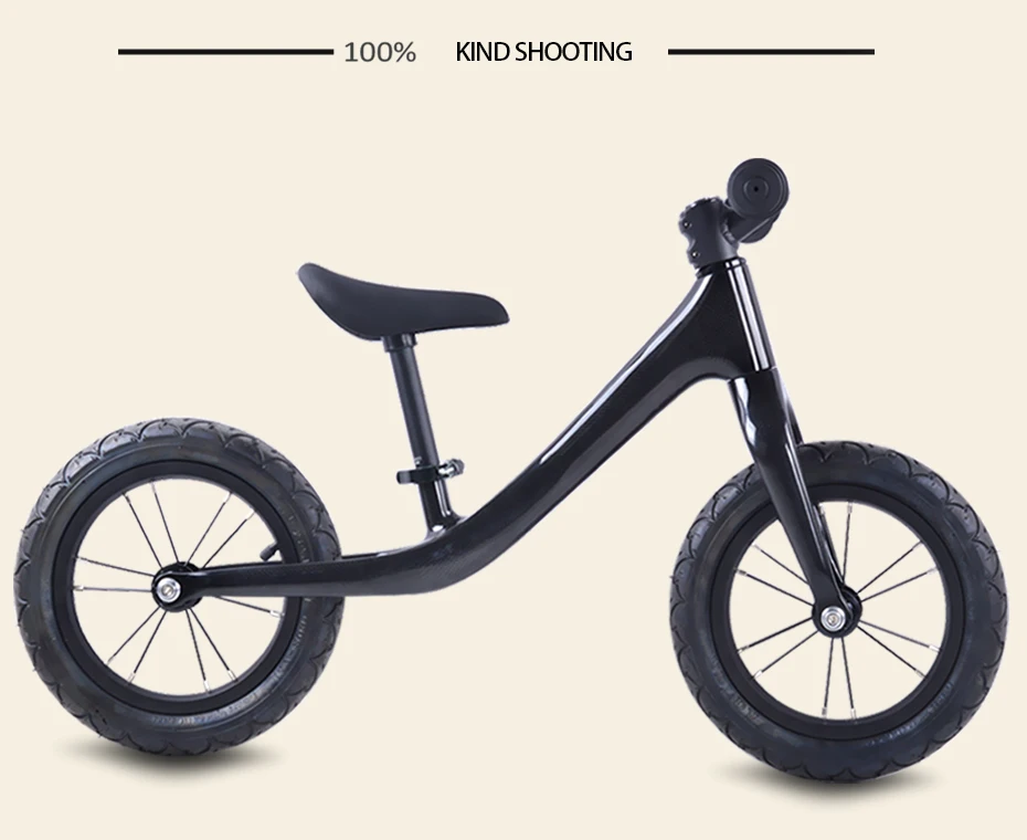 Perfect 2019 Carbon Fiber Children complete bike 12inch Kids Balance Bike No Pedal Baby Bicycle Fits children from 18 months to 6 years 29