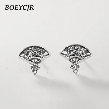 BOEYCJR Ethnic Vintage S925 Sterling Silver Fan shape Bamboo Creative Fine Jewelry Elegant Stud Earrings For Women
BOEYCJR Ethnic Vintage S925 Sterling Silver Fan shape Bamboo Creative Fine Jewelry Elegant Stud Earrings For Women