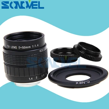 50mm F1.4 CCTV TV Movie lens+C Mount+Macro ring for Sony E Mount Nex-5T Nex-3N Nex-6 Nex-7 Nex-5R A6300 A6100 A6000 A6500 A5000
50mm F1.4 CCTV TV Movie lens+C Mount+Macro ring for Sony E Mount Nex-5T Nex-3N Nex-6 Nex-7 Nex-5R A6300 A6100 A6000 A6500 A5000