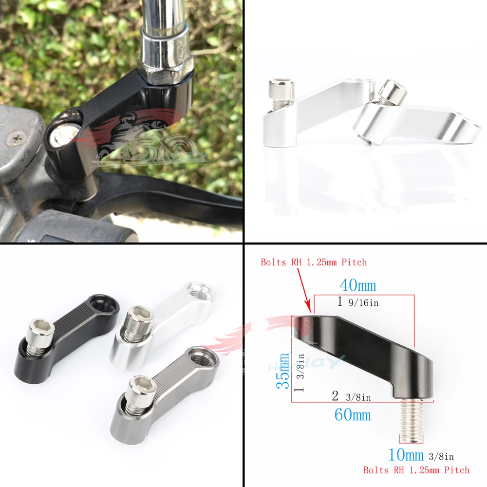2pcs M10 Motorcycle Handlebar Mount Mirror Riser Extender Adapter For Yamaha MT-09 MT-07 Fazer FZ-09 FZ1N FZ6N S2 Fazer600/1000
2pcs M10 Motorcycle Handlebar Mount Mirror Riser Extender Adapter For Yamaha MT-09 MT-07 Fazer FZ-09 FZ1N FZ6N S2 Fazer600/1000