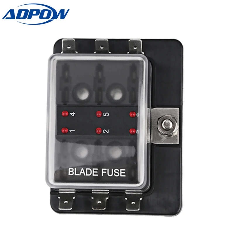 Fuses SCI R3-76 1 Power In 6 Way Blade Fuse Box LEDFuse Holder Kit Car Boat Marine Fuses
Fuses SCI R3-76 1 Power In 6 Way Blade Fuse Box LEDFuse Holder Kit Car Boat Marine Fuses