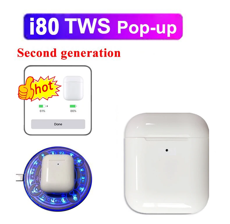 P-o-p-up i80 TWS AP2 wireless charge Bluetooth 5.0 headset Touch control Wireless Earphone PK i15 i10 i21 i50 i30 i20 i60 i100
P-o-p-up i80 TWS AP2 wireless charge Bluetooth 5.0 headset Touch control Wireless Earphone PK i15 i10 i21 i50 i30 i20 i60 i100