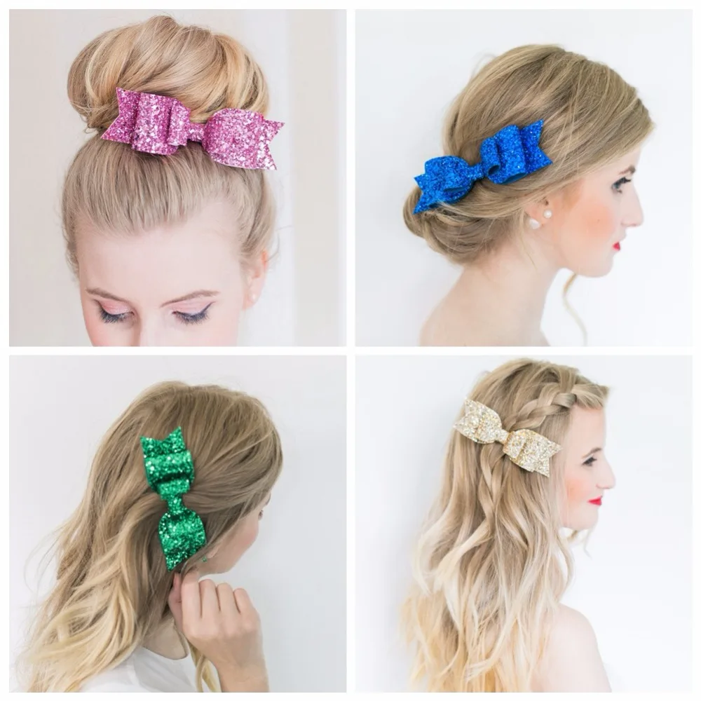 3.75" Cute Glitter Hair Bows Clip For Girls Kids Handmade Boutique Small Colorful Bling Bows Hairgrip Hairpin Hair Accessories
3.75" Cute Glitter Hair Bows Clip For Girls Kids Handmade Boutique Small Colorful Bling Bows Hairgrip Hairpin Hair Accessories