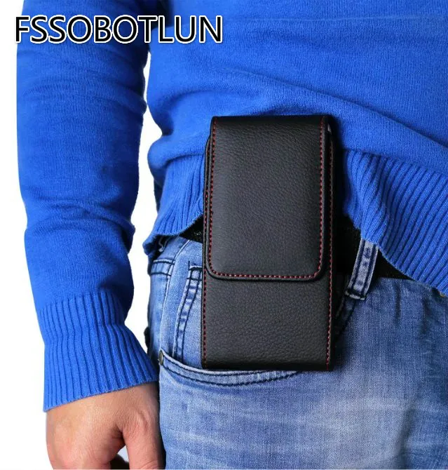 

FSSOBOTLUN, 5,5 "для Highscreen Power Five Max Чехол-кобура для телефона PU кожаный чехол с зажимом для ремня для Highscreen Thunder