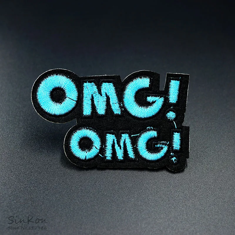 BLUE OMG (Size:4.2X6.8cm) DIY Cloth Badges Embroidered Applique Sewing Clothes Stickers Garment Apparel Accessories
BLUE OMG (Size:4.2X6.8cm) DIY Cloth Badges Embroidered Applique Sewing Clothes Stickers Garment Apparel Accessories