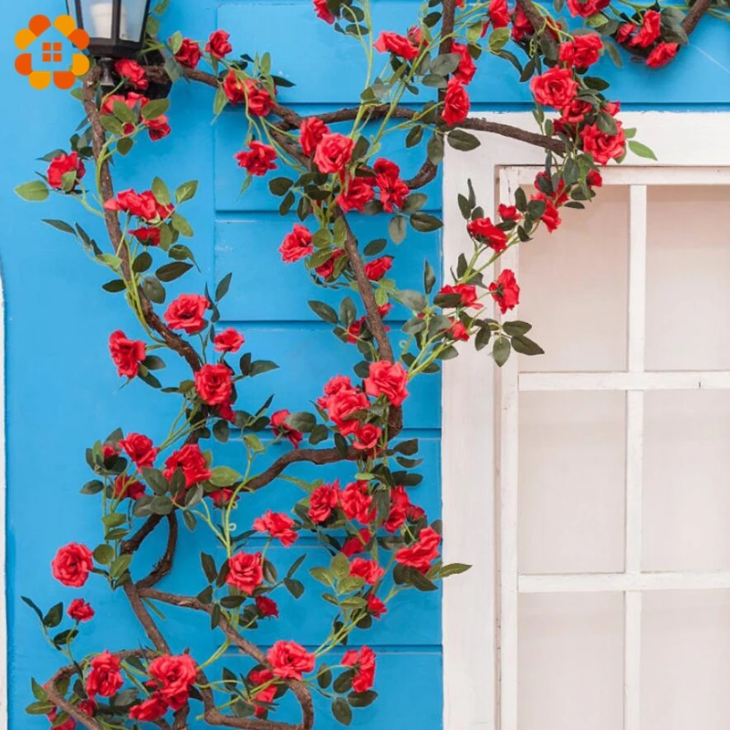 1PC 240CM 2Types Silk Rose Flower with Ivy Vine Artificial Flowers DIY Flower String for Home Wedding Supplies Flower Garland
1PC 240CM 2Types Silk Rose Flower with Ivy Vine Artificial Flowers DIY Flower String for Home Wedding Supplies Flower Garland