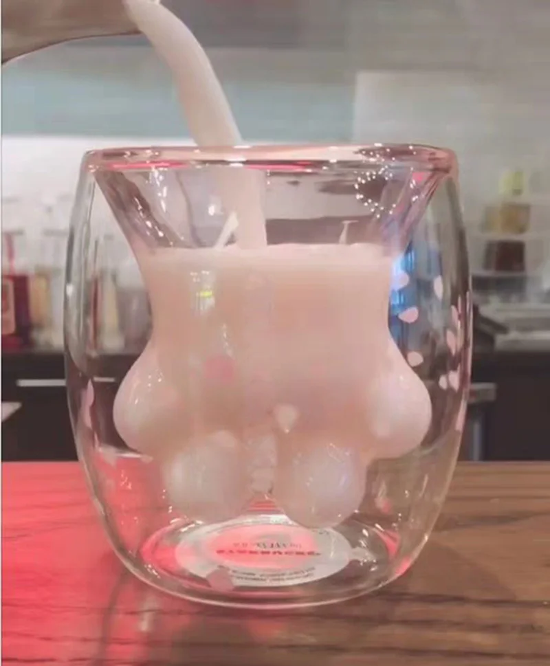 2019 Creative New Cute Sakura Cat Claw Coffee milk Mug Fruit Juice holder Cup Double Wall Glass Cartoon Handmade Whiskey Cup
2019 Creative New Cute Sakura Cat Claw Coffee milk Mug Fruit Juice holder Cup Double Wall Glass Cartoon Handmade Whiskey Cup
