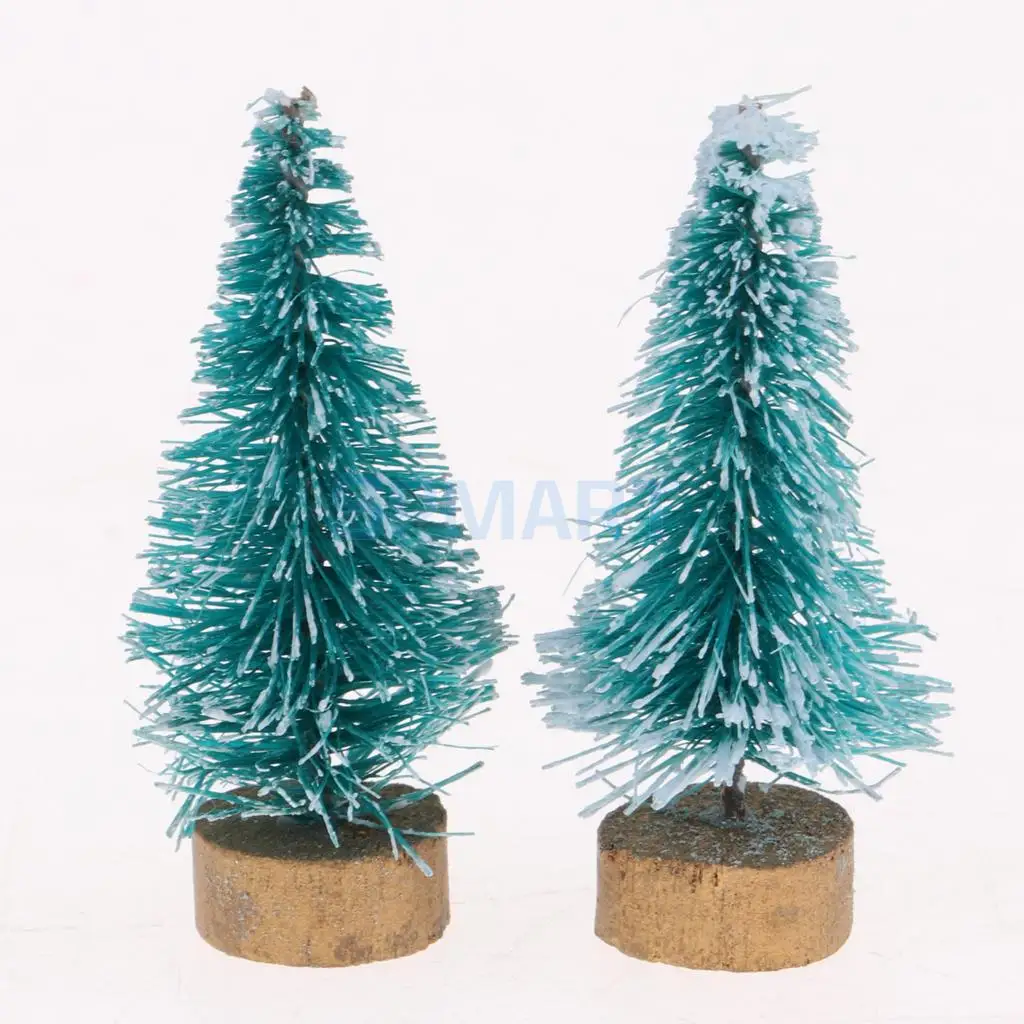 20 Pieces 4cm Christmas Tree Doll Toy Dollhouse Miniature Room Items Xmas Ornaments Accessories Green