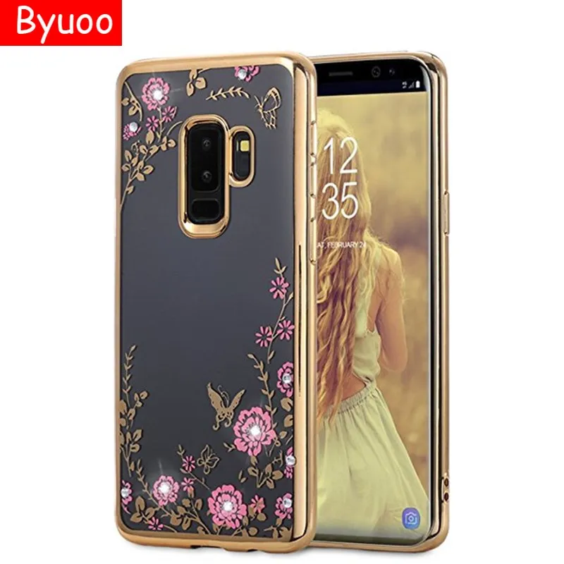Прозрачный мягкий чехол из ТПУ с цветочным узором для Samsung Galaxy Note 9 S8 S9 Plus A8 2018 8 |