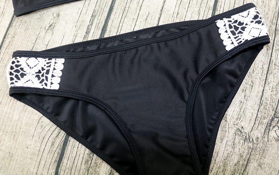 2017 Sexy Halter Crochet Lace Bikini High Neck Swimsuit Women Swimwear Bathing Suits Brazilian Biquini Maillot de Bain Black 19 2017 Sexy Halter Crochet Lace Bikini High Neck Swimsuit Women Swimwear Bathing Suits Brazilian Biquini Maillot de Bain Black 19