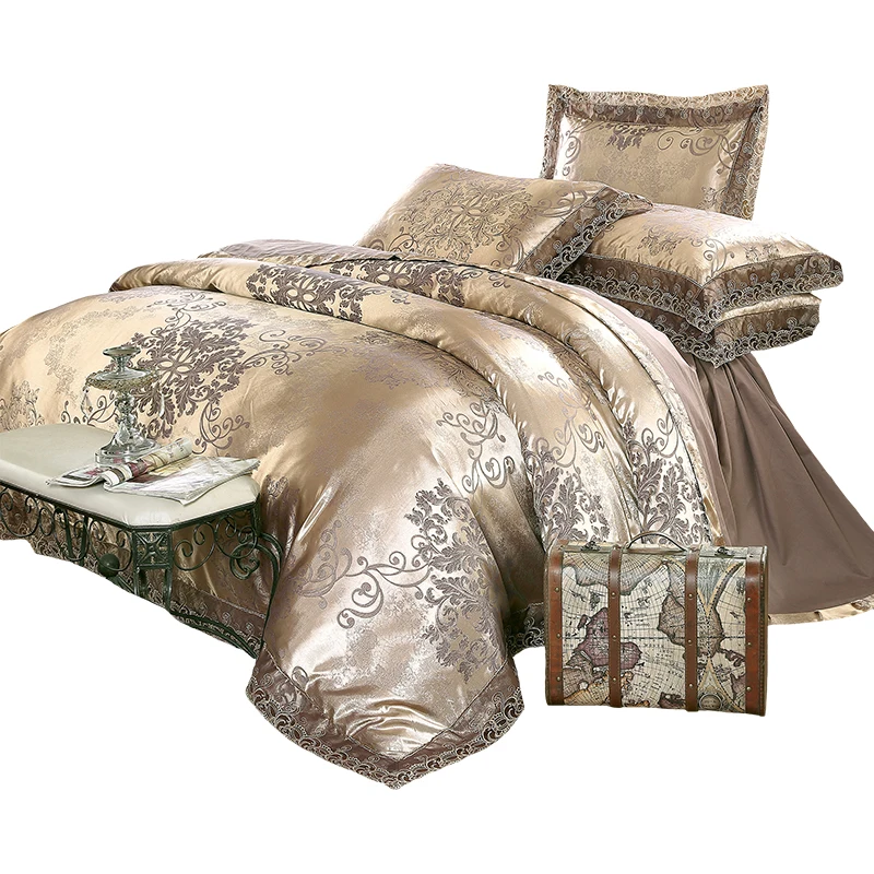 Luxury Bedding set Stain Jacquard Cotton Lace Bedsheet set Duvet cover sheet Pillowcases edredones y conjuntos de ropa de cama
Luxury Bedding set Stain Jacquard Cotton Lace Bedsheet set Duvet cover sheet Pillowcases edredones y conjuntos de ropa de cama