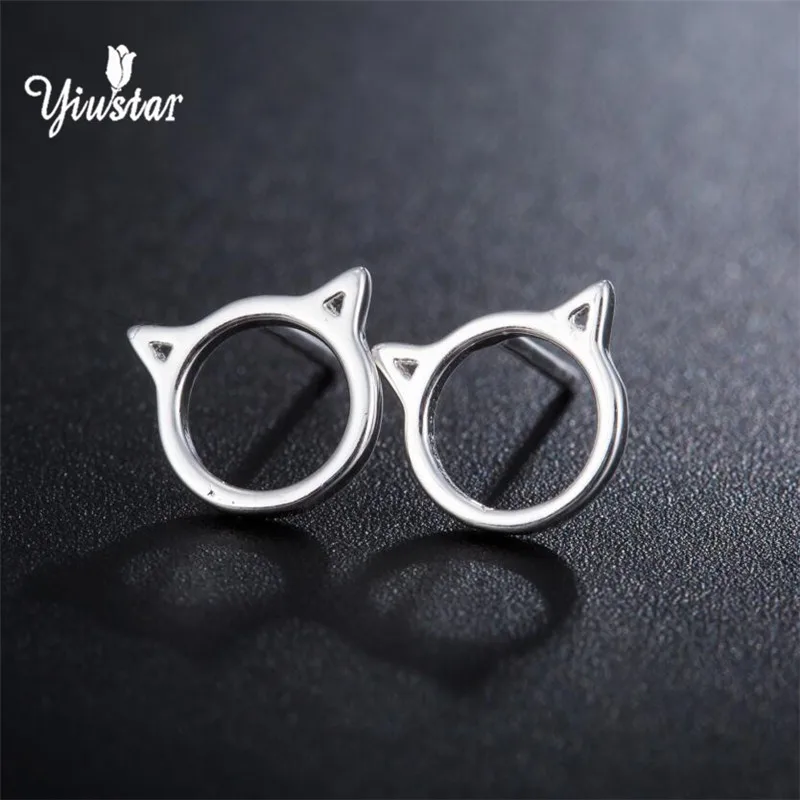 Yiustar New Fashion Animal Cat Head Stud Earrings for Women Tiny Kitty Earrings Party Gifts Brincos dropshipping
Yiustar New Fashion Animal Cat Head Stud Earrings for Women Tiny Kitty Earrings Party Gifts Brincos dropshipping