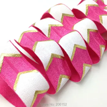 High Quality Gold Foil Arrow Print FOE Elastic 5/8" Chevron Print Fold Over Elastic Ribbon for DIY Headwear 100Y/Lot Rose Pink
High Quality Gold Foil Arrow Print FOE Elastic 5/8" Chevron Print Fold Over Elastic Ribbon for DIY Headwear 100Y/Lot Rose Pink
