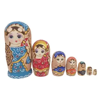 7pcs Lovely Floral Russian Nesting Dolls Handmade Wooden Matryoshka Toys Colorful Wood Baby Doll Toy Gift for Kids
7pcs Lovely Floral Russian Nesting Dolls Handmade Wooden Matryoshka Toys Colorful Wood Baby Doll Toy Gift for Kids