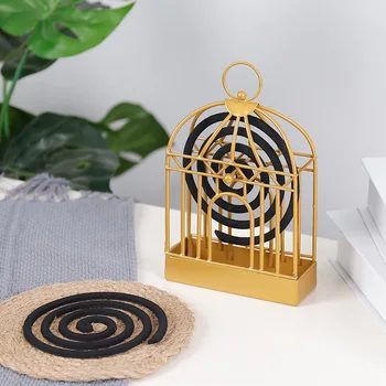 Nordic style 3D Birdcage Shape Gold Iron Art Incense Stick Burner Holder Aromatherapy Plate For Candle Incense Coil Home Decor
Nordic style 3D Birdcage Shape Gold Iron Art Incense Stick Burner Holder Aromatherapy Plate For Candle Incense Coil Home Decor