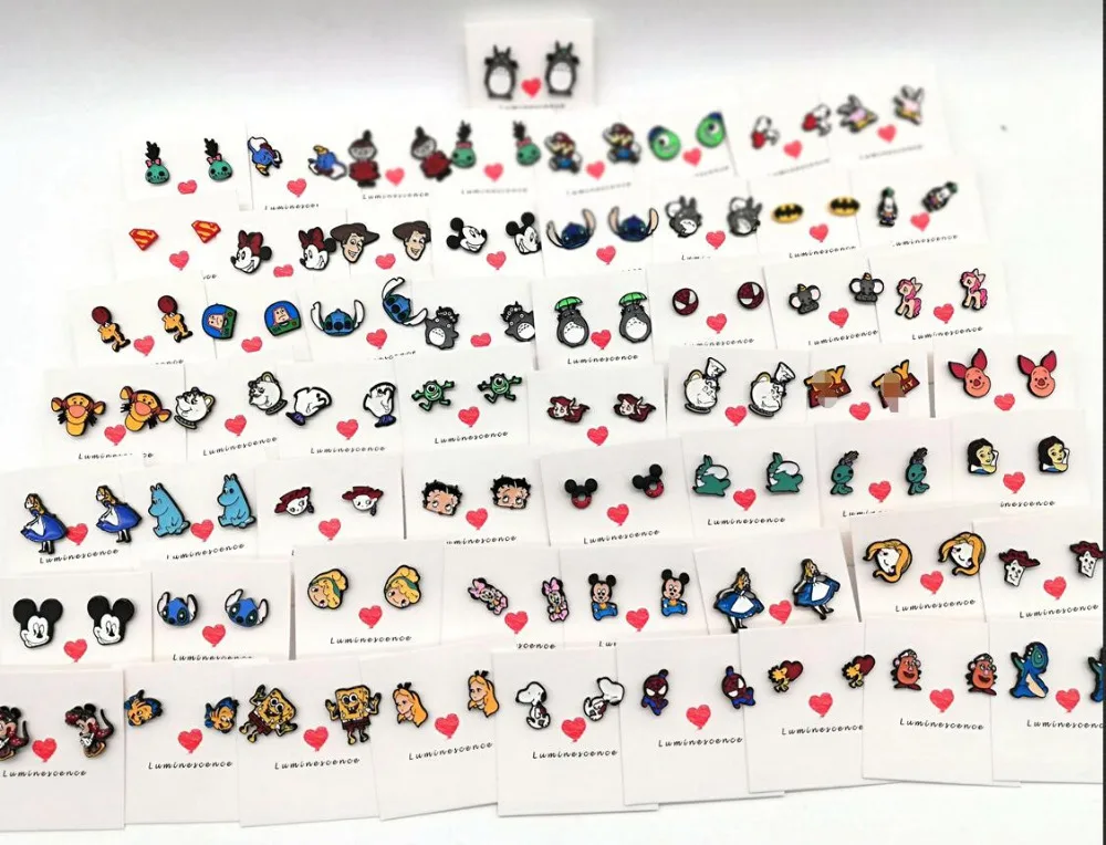 New 50 Pairs Arrival Cartoon Mixed princess stitch minnie mickey Anime Stud Earrings Female Gift Fashion Jewelry Accessories E-9
New 50 Pairs Arrival Cartoon Mixed princess stitch minnie mickey Anime Stud Earrings Female Gift Fashion Jewelry Accessories E-9