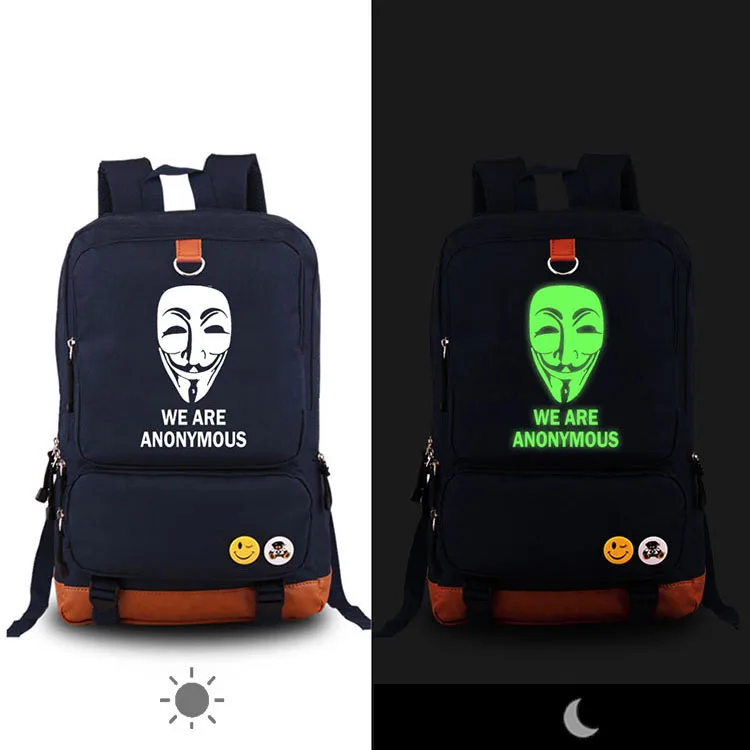 V for Vendetta We Are Anonymous Printed Backpack Teen High School Student Luminous School Bag Womens Mens Canvas Laptop Backpack
V for Vendetta We Are Anonymous Printed Backpack Teen High School Student Luminous School Bag Womens Mens Canvas Laptop Backpack