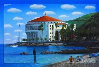 Modern handmade painting Tow boys playing at river bank with palace on oil canvas for home decor , wallpaper
Modern handmade painting Tow boys playing at river bank with palace on oil canvas for home decor , wallpaper