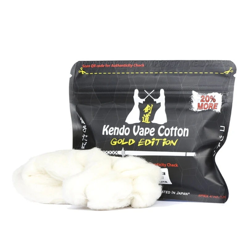 Newest E-Cigarette Kendo Vape Cotton 100% Japanese Heat Wire Organic Cotton for DIY RDA RBA Atomizer Coil Wick add 20%
Newest E-Cigarette Kendo Vape Cotton 100% Japanese Heat Wire Organic Cotton for DIY RDA RBA Atomizer Coil Wick add 20%