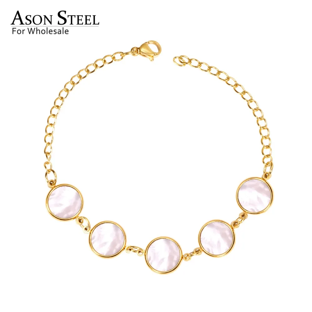 ASONSTEEL 3pcs/lot Lobster buckle Link Chain Bracelets Stainless Steel Round Shell Gold Color Bracelets Bangles Women Trendy
ASONSTEEL 3pcs/lot Lobster buckle Link Chain Bracelets Stainless Steel Round Shell Gold Color Bracelets Bangles Women Trendy