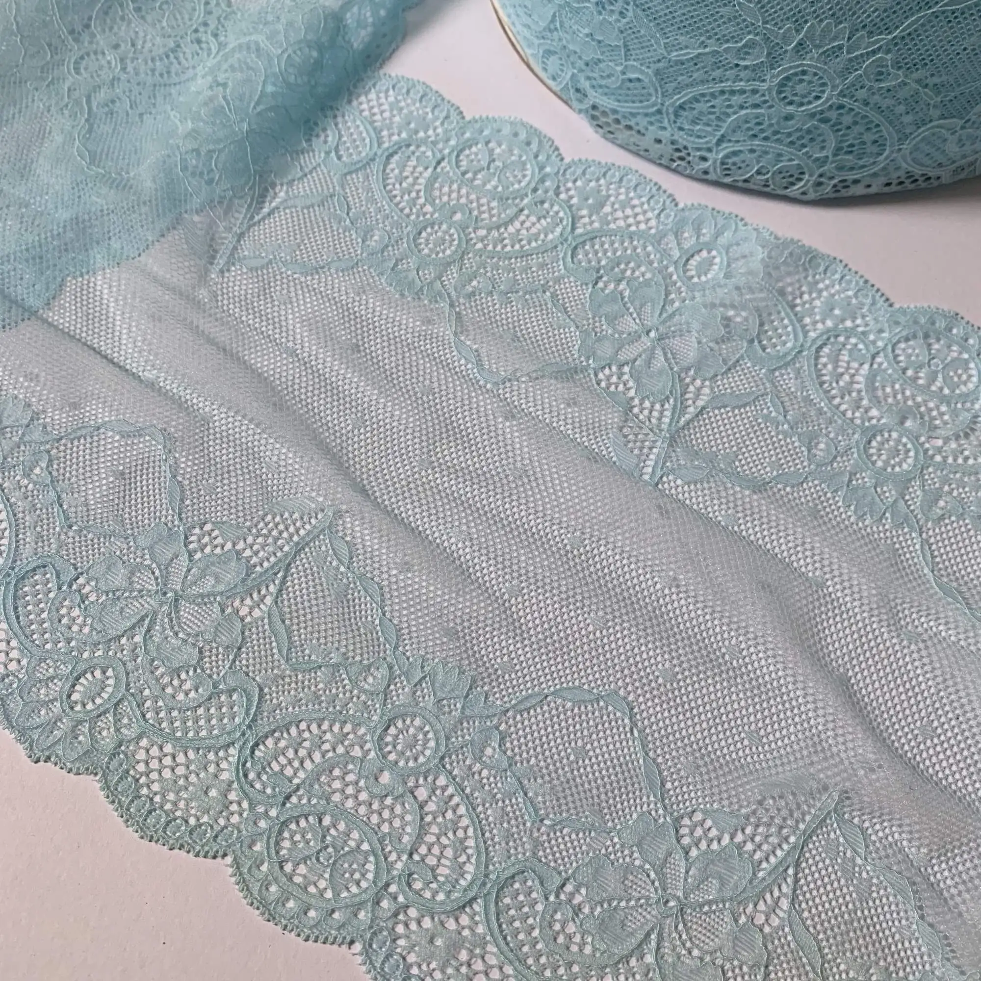 5y/lot 21cm Width Floral Elastic Stretch Lace Trim Sky Blue For Clothing Accessories Dress Sewing Applique Costume Lace Fabrics
5y/lot 21cm Width Floral Elastic Stretch Lace Trim Sky Blue For Clothing Accessories Dress Sewing Applique Costume Lace Fabrics