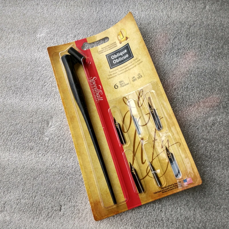 Elegant Oblique Calligraphy Pen Set English Copperplate Script Dip Pen Set 1 Pen Holder with 6 Nibs Dip Pen
Elegant Oblique Calligraphy Pen Set English Copperplate Script Dip Pen Set 1 Pen Holder with 6 Nibs Dip Pen