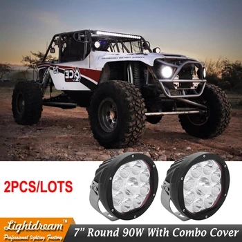 7inch 90W OffRoad 10W LED Work Head Light Spot+Flood Combo Lights 4x4 4WD ATV Truck SUV Car Pick-Up Driving Led Light pair
7inch 90W OffRoad 10W LED Work Head Light Spot+Flood Combo Lights 4x4 4WD ATV Truck SUV Car Pick-Up Driving Led Light pair