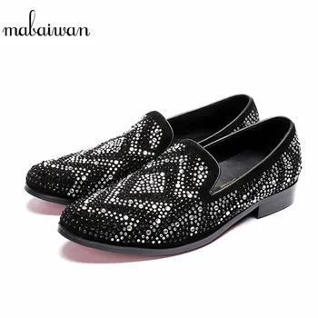 Mabaiwan Luxury Men Shoes Mixed Colors Rhinestone Party Banquet Shoes Men Handmade Black Suede Prom Smoking Male's Loafers Flats
Mabaiwan Luxury Men Shoes Mixed Colors Rhinestone Party Banquet Shoes Men Handmade Black Suede Prom Smoking Male's Loafers Flats