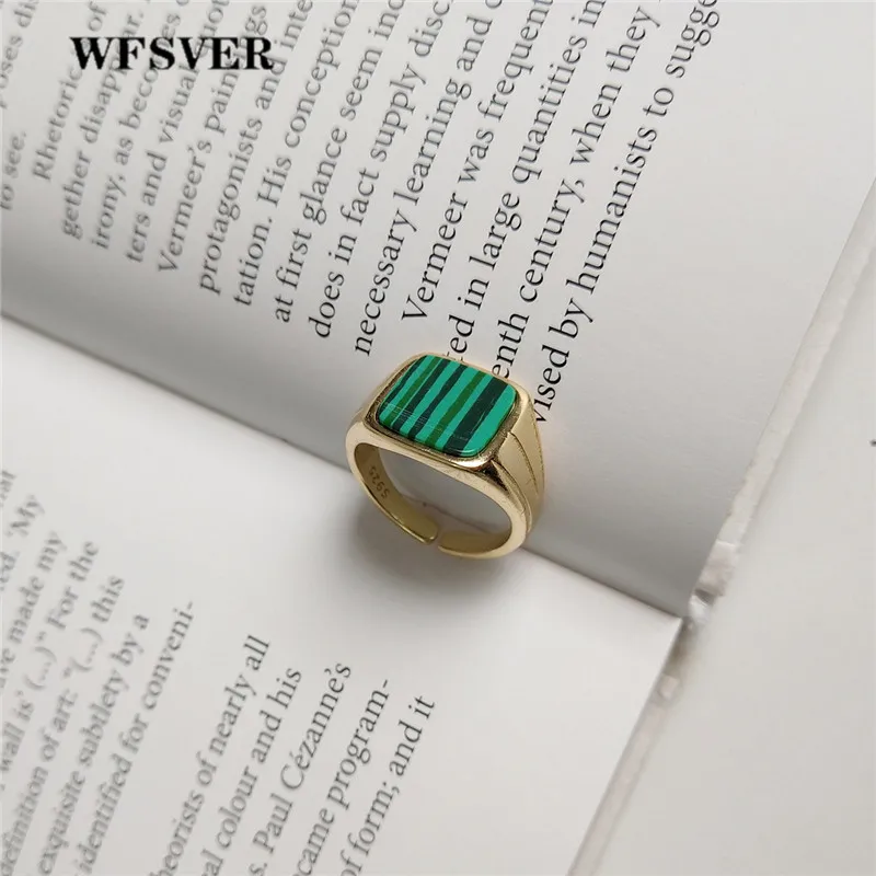 WFSVER 925 sterling silver ring for women korea style gold color with turquoise rings opening adjustable fine jewelry gift
WFSVER 925 sterling silver ring for women korea style gold color with turquoise rings opening adjustable fine jewelry gift