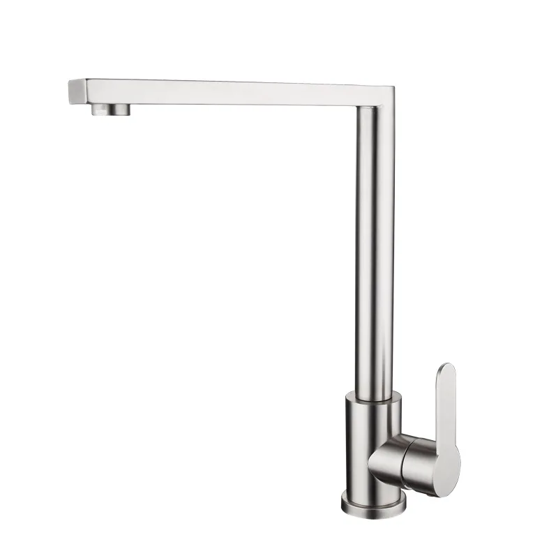304 stainless steel kitchen faucet, lead-free brushed hot and cold sink, rotatable faucet
304 stainless steel kitchen faucet, lead-free brushed hot and cold sink, rotatable faucet