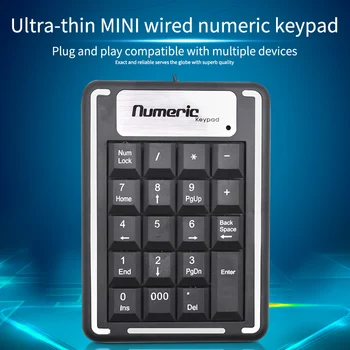 Wired Mini USB Numeric Keypad Numpad 19 Keys Digital Keyboard for iMac/MacBook Air/Pro Laptop PC Notebook Desktop
Wired Mini USB Numeric Keypad Numpad 19 Keys Digital Keyboard for iMac/MacBook Air/Pro Laptop PC Notebook Desktop