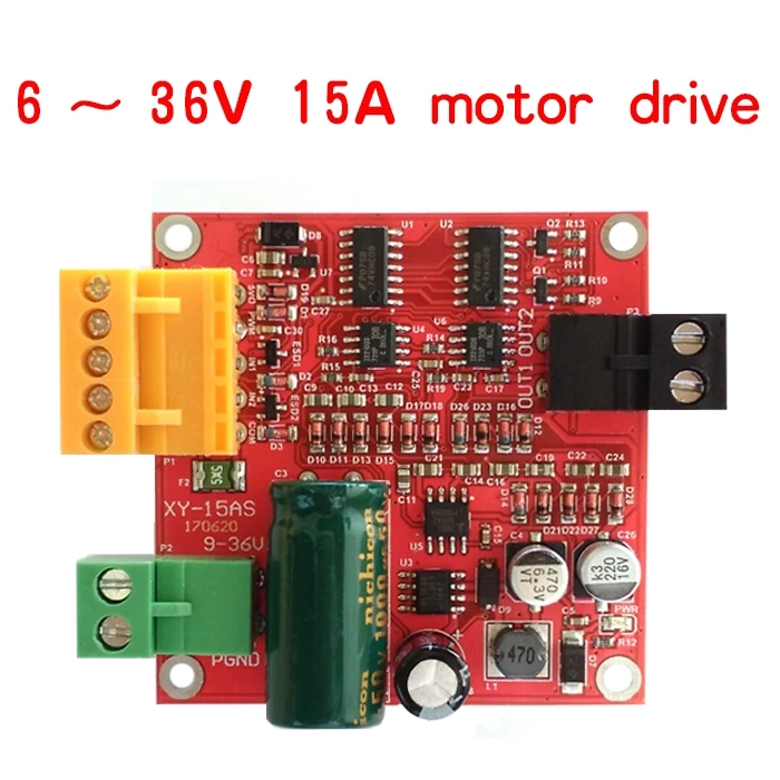 6-36V 15A High Power DC Motor Driver Board PWM Speed Controller adjustable Industrial Grade CW CCW Reversible 12v 24v 36v
6-36V 15A High Power DC Motor Driver Board PWM Speed Controller adjustable Industrial Grade CW CCW Reversible 12v 24v 36v