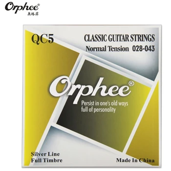 Orphee QC5 028-043 Classical Guitar Strings nylon silver jacketed wire Vacuum Packaging guitar parts
Orphee QC5 028-043 Classical Guitar Strings nylon silver jacketed wire Vacuum Packaging guitar parts