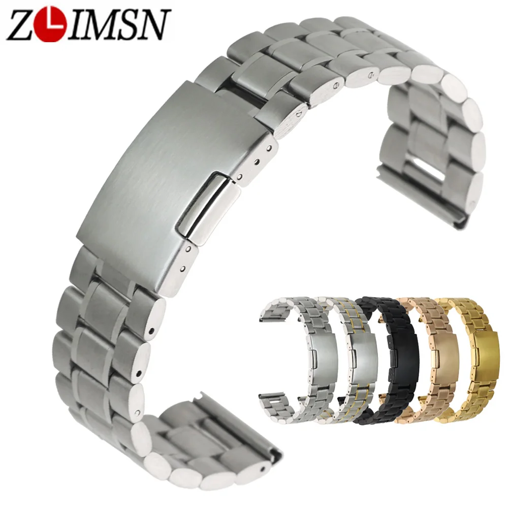 18 20 22 24 26mm New TOP HQ SOLID SS Silver Black Rose Gold Watch Band Bracelets
18 20 22 24 26mm New TOP HQ SOLID SS Silver Black Rose Gold Watch Band Bracelets