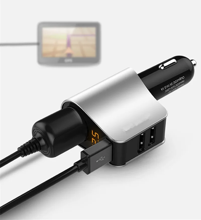 USB Автомобильное зарядное устройство Расширенный разъем для прикуривателя