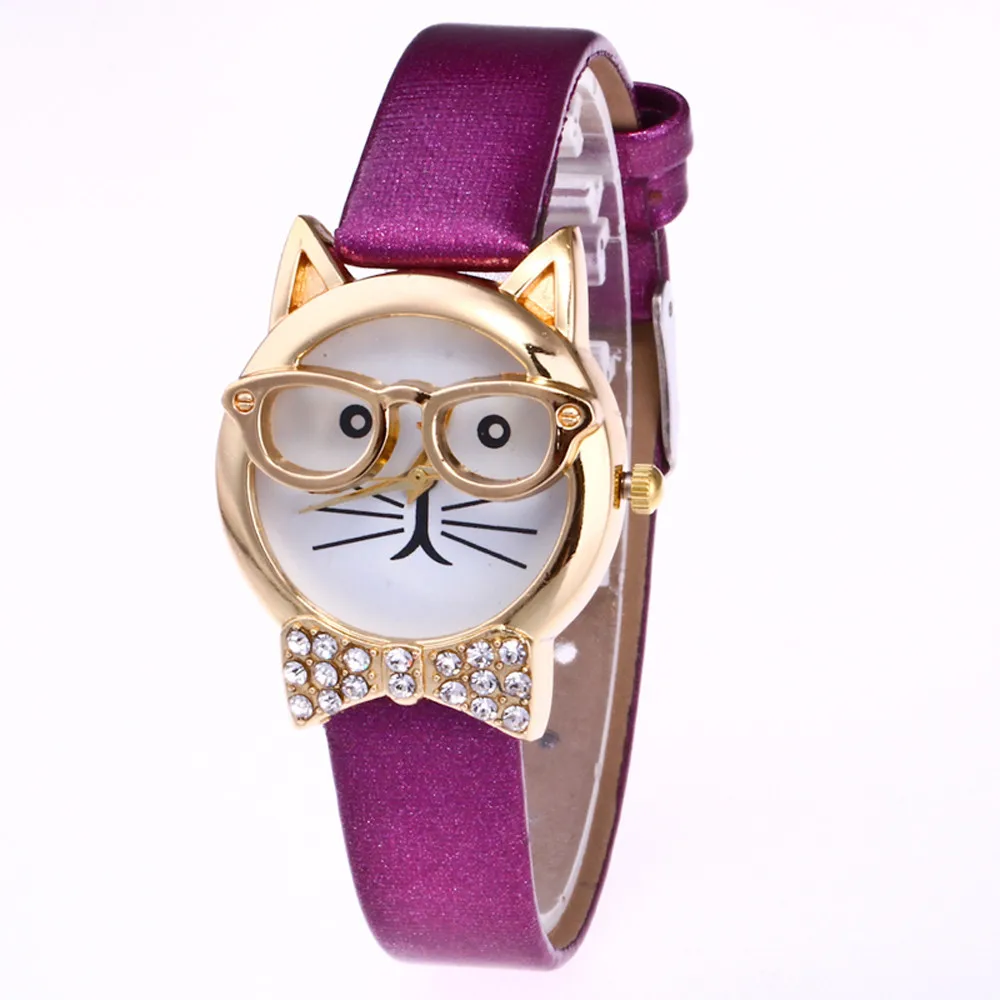 #5003Cute Glasses Cat Women Analog Quartz Dial Wrist Watch reloj mujer New Arrival Freeshipping Hot Sales
#5003Cute Glasses Cat Women Analog Quartz Dial Wrist Watch reloj mujer New Arrival Freeshipping Hot Sales