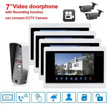 XinSiLu Home Security Doorbell 7"Luxury Video Door Phone Touch-Key Monitor w/t SD Card Slot,Support 2-Way CCTV Camera/Alarm 1V4
XinSiLu Home Security Doorbell 7"Luxury Video Door Phone Touch-Key Monitor w/t SD Card Slot,Support 2-Way CCTV Camera/Alarm 1V4