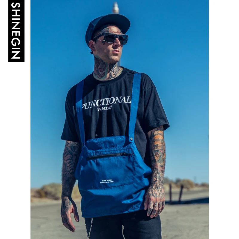 SHINEGIN Patchwork Overalls T-shirt Streetwear False Two Pieces Tshirt 2019 Harajuku Hip Hop Casual Tops Tees Men's Fashion 155S
SHINEGIN Patchwork Overalls T-shirt Streetwear False Two Pieces Tshirt 2019 Harajuku Hip Hop Casual Tops Tees Men's Fashion 155S