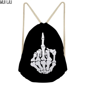 Customized Image Stand middle finger Skulls Print Backpack Women Punk School Bags Teenager Girls Female Ladies Drawstring Bag
Customized Image Stand middle finger Skulls Print Backpack Women Punk School Bags Teenager Girls Female Ladies Drawstring Bag