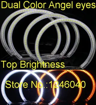 White&amber dual color LED Angel eyes kit halo ring DRL Turn signal light for BMW E36 E38 E39 E46 Coupe Sedan Lada VAZ BA3 2106
White&amber dual color LED Angel eyes kit halo ring DRL Turn signal light for BMW E36 E38 E39 E46 Coupe Sedan Lada VAZ BA3 2106